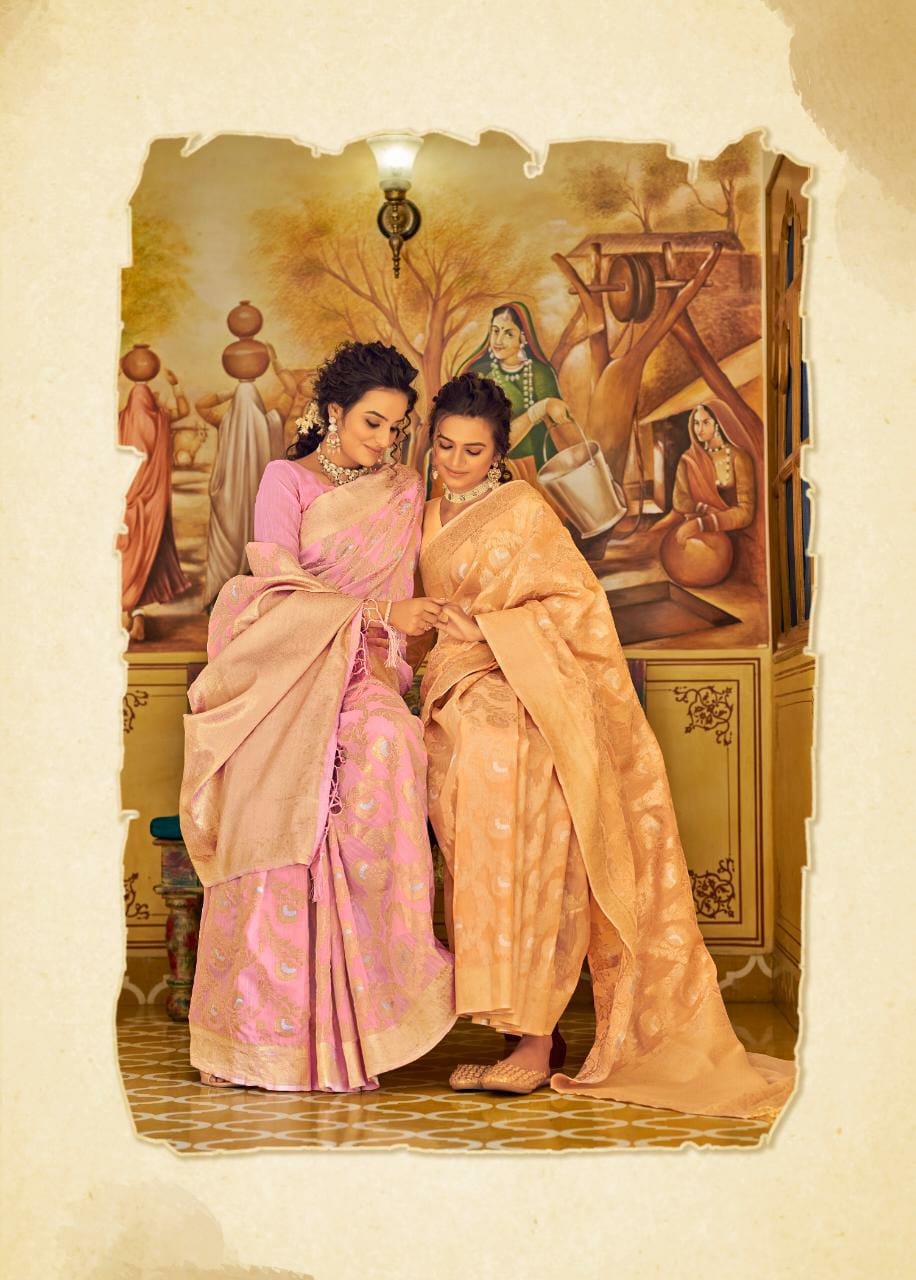 Rajpath Aksaya Silk Heavy Festive Wear Linen Weaving Designer Saree Collection